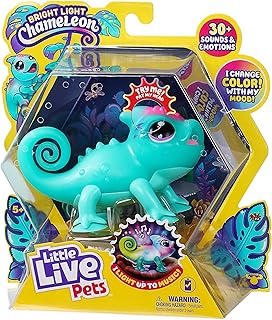 Little Live Pets Bright Light Chameleon 26364 Interaktiv Leksak, Turkos, 1 st