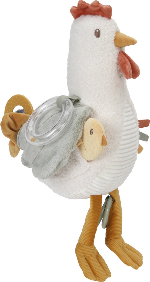 Little Dutch - Activiteitenknuffel kip 25cm - Little Farm