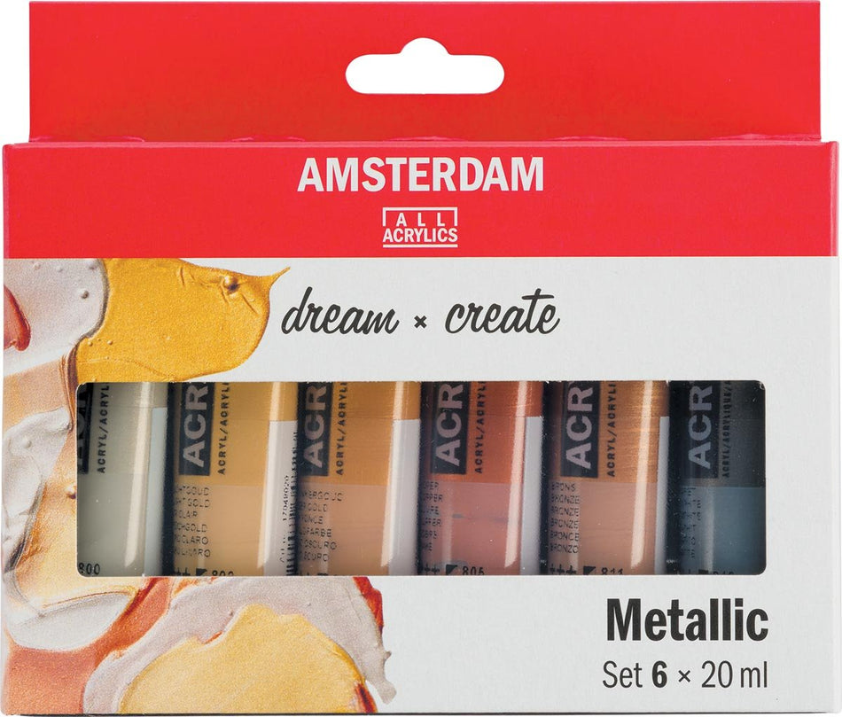 Amsterdam Standard Series acrylverf metallic set | 6 × 20 ml